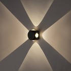 Светильник фасадный «Кубик», FSD-014, 4 Вт, 3000К, 2 луча, IP65, 220 В, металл, черный - фото 12363230