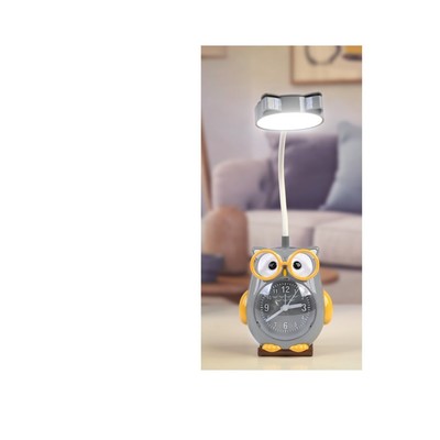 Часы - будильник «Совушка» детские, USB, подсветка, зеркало, расчёска, d=7.5 см, от батареек АА