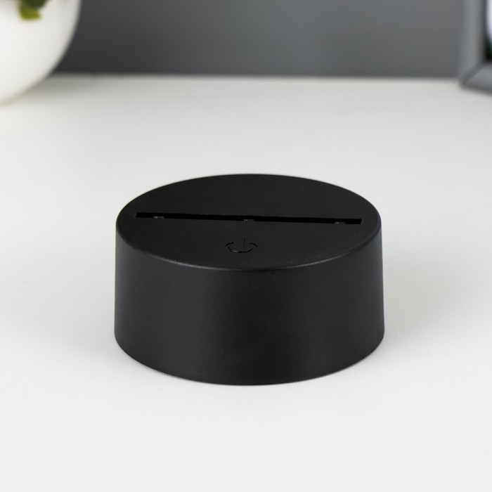 Основание светильника с ПДУ LED 16 цветов USB черный 10×10×3.5 см RISALUX