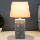 Настольная лампа RISALUX «Сандра», Е14, 40 Вт, 22.5×22.5×36 см, серый - фото 21969810