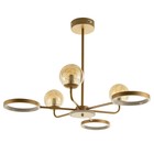 Люстра «Мирбис» 6хLED 4000К 30 Вт 3хG9 золото 75×75×59 см BayerLux - фото 57969874