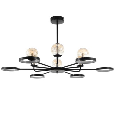 Люстра «Мирбис» 12хLEd=80 Вт 6хG9 черный 120×120×59 см BayerLux