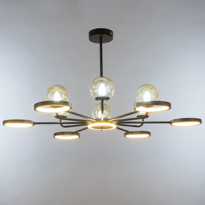 Люстра «Мирбис» 12хLEd=80 Вт 6хG9 черный 120×120×59 см BayerLux