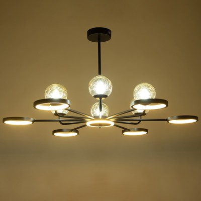 Люстра «Мирбис» 12хLEd=80 Вт 6хG9 черный 120×120×59 см BayerLux
