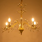 Люстра «Риана» 5хЕ14 40 Вт золото 55×55×45 см BayerLux - фото 35376325