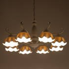 Люстра «Лукреция» 8хЕ27 40 Вт белый 88×88×37-72 см BayerLux - фото 4370156