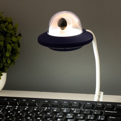 Ночник "Летающая тарелка" LED 1,2Вт от USB синий 10,3х6,6х35,6см RISALUX