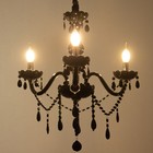 Люстра "Элегант" 3хЕ14 40Вт черный 55х55х55-85см BayerLux - фото 21970312