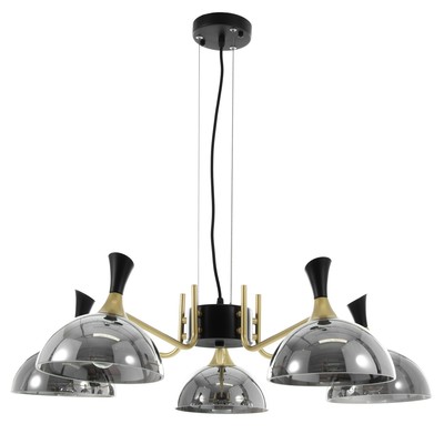 Люстра «Миранда» 5хЕ27 40 Вт золото черный 65×65×25-145 см