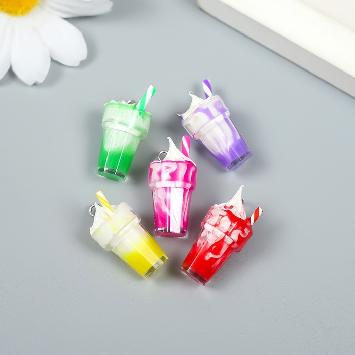 Декор для творчества пластик «Мороженное в стакане с петелькой», 1.3×1.3×2.6 см, МИКС - Фото 1