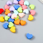 Декор для творчества пластик "Матовое сердечко" набор 30 шт МИКС 0,6х1,2х1,3 см - Фото 3