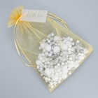 Мешочек подарочный органза золотой «Золото», с шильдиком, 20 х 30 см +/- 1.5 см (комплект 10 шт) - фото 24173580