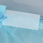 Мешочек подарочный органза голубой «Волна», с шильдиком, 16 х 24 см +/- 1.5 см - Фото 5