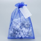 Мешочек подарочный органза синий «С любовью», с шильдиком, 16 х 24 см +/- 1.5 см - Фото 2