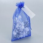 Мешочек подарочный органза синий «С любовью», с шильдиком, 16 х 24 см +/- 1.5 см - Фото 3