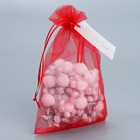 Мешочек подарочный органза бордовый «Счастье внутри», с шильдиком, 16×24 см ± 1.5 см - Фото 3