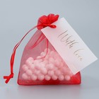 Мешочек подарочный органза бордовый «Бордо», с шильдиком, 10×12 см ±1.5 см - Фото 2