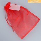 Мешочек подарочный органза красный «Закат», с шильдиком, 20 х 30 см +/- 1.5 см - фото 10189782