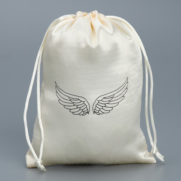 Мешочек подарочный атласный «Крылья», 18 х 13 см+/- 1.5 см - Фото 1