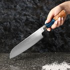 Нож Сантоку Paladium, 17,8 см, дамасская сталь VG-10 - фото 4369318