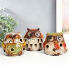 Подсвечник керамика на 1 свечу "Совушка" МИКС 10х9,5х10,5 см - фото 21970863