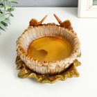 Подсвечник керамика на 1 свечу "Бабочки на цветке" d-8 см 14х14х8 см - фото 805200568