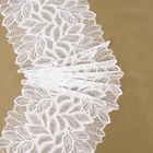Кружевная эластичная ткань, 175 мм × 2,7 ± 0,5 м, цвет белый - фото 13521813