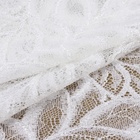 Кружевная эластичная ткань, 175 мм, 2.7±0.5 м, белая - Фото 2