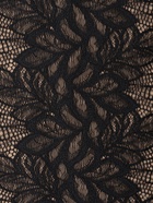 Кружевная эластичная ткань «Лепестки», 185 мм, 2.7±0.5 м, чёрная - Фото 3