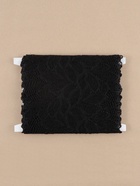 Кружевная эластичная ткань «Лепестки», 185 мм, 2.7±0.5 м, чёрная - Фото 4