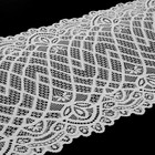 Кружевная эластичная ткань, 240 мм × 2,7 ± 0,5 м, цвет белый - Фото 2