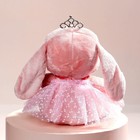 Мягкая игрушка «Зайка Ла-Пу-Ля в платье с короной», цвет розовый, 20 см - Фото 5