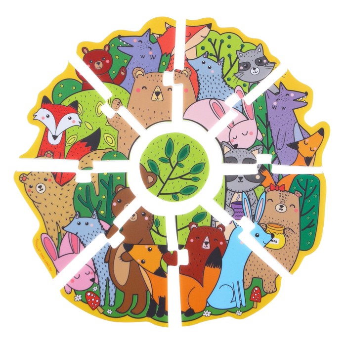 Пазл - игрушка для ванны (головоломка) «Лесные друзья», 9 деталей, EVA 59660