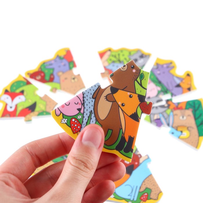 Пазл - игрушка для ванны (головоломка) «Лесные друзья», 9 деталей, EVA 59660