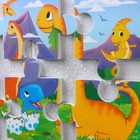 Мягкий пазл для малышей «Динозавры», 6 деталей, Крошка Я - фото 6784961