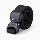 Ремень тактический, застёжка кобра, 125 см, ширина 3.7 см, черный - Фото 1