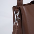 Сумка-тоут на молнии, цвет коричневый - фото 21971604