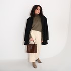 Сумка-тоут на молнии, цвет коричневый - фото 21971607