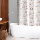 Штора для ванной «Кораблики», 180×180 см, цвет коричневый - Фото 1