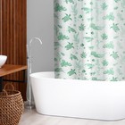 Штора для ванной «Подводный мир», 180×180 см, цвет зелёный - фото 10033117