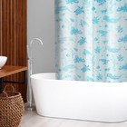 Штора для ванной «Подводный мир», 180×180 см, цвет синий - фото 7487424