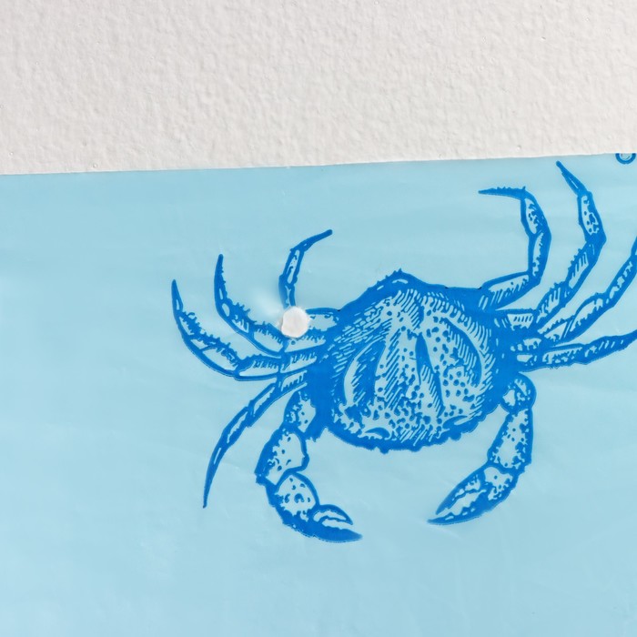 Штора для ванной «Подводный мир», 180×180 см, цвет синий - фото 1919464783