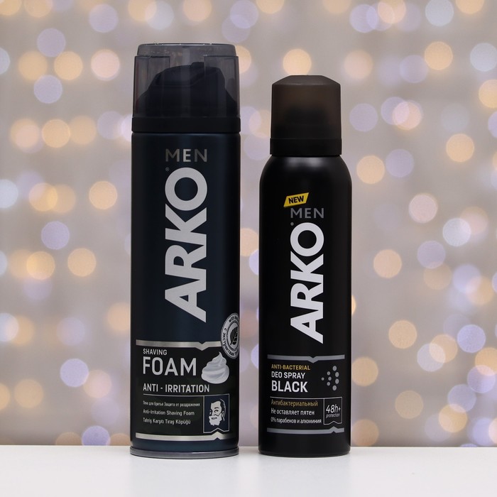 Набор ARKO Anti-Irritation Пена 200мл + дезодорант Black 150 мл - фото 1898821751