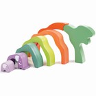 Развивающая игрушка 3 в 1 «На сафари со слонами» для малышей (пирамидка, пазл, игра-балансир) - Фото 2