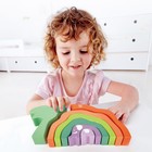 Развивающая игрушка 3 в 1 «На сафари со слонами» для малышей (пирамидка, пазл, игра-балансир) - Фото 3