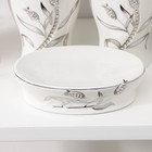 УЦЕНКА Набор аксессуаров для ванной комнаты «Тюльпан», 4 предмета (дозатор 450 мл, мыльница, 2 стакана), цвет белый - фото 14961718