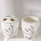 УЦЕНКА Набор аксессуаров для ванной комнаты «Тюльпан», 4 предмета (дозатор 450 мл, мыльница, 2 стакана), цвет белый - фото 14961719