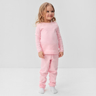 Пижама детская MINAKU, цвет розовый, рост 80-86 см - Фото 2