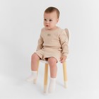 Костюм детский (свитшот, шорты) MINAKU, цвет бежевый, рост 86-92 см - Фото 4