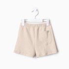 Костюм детский (свитшот, шорты) MINAKU, цвет бежевый, рост 110 см - фото 24636580